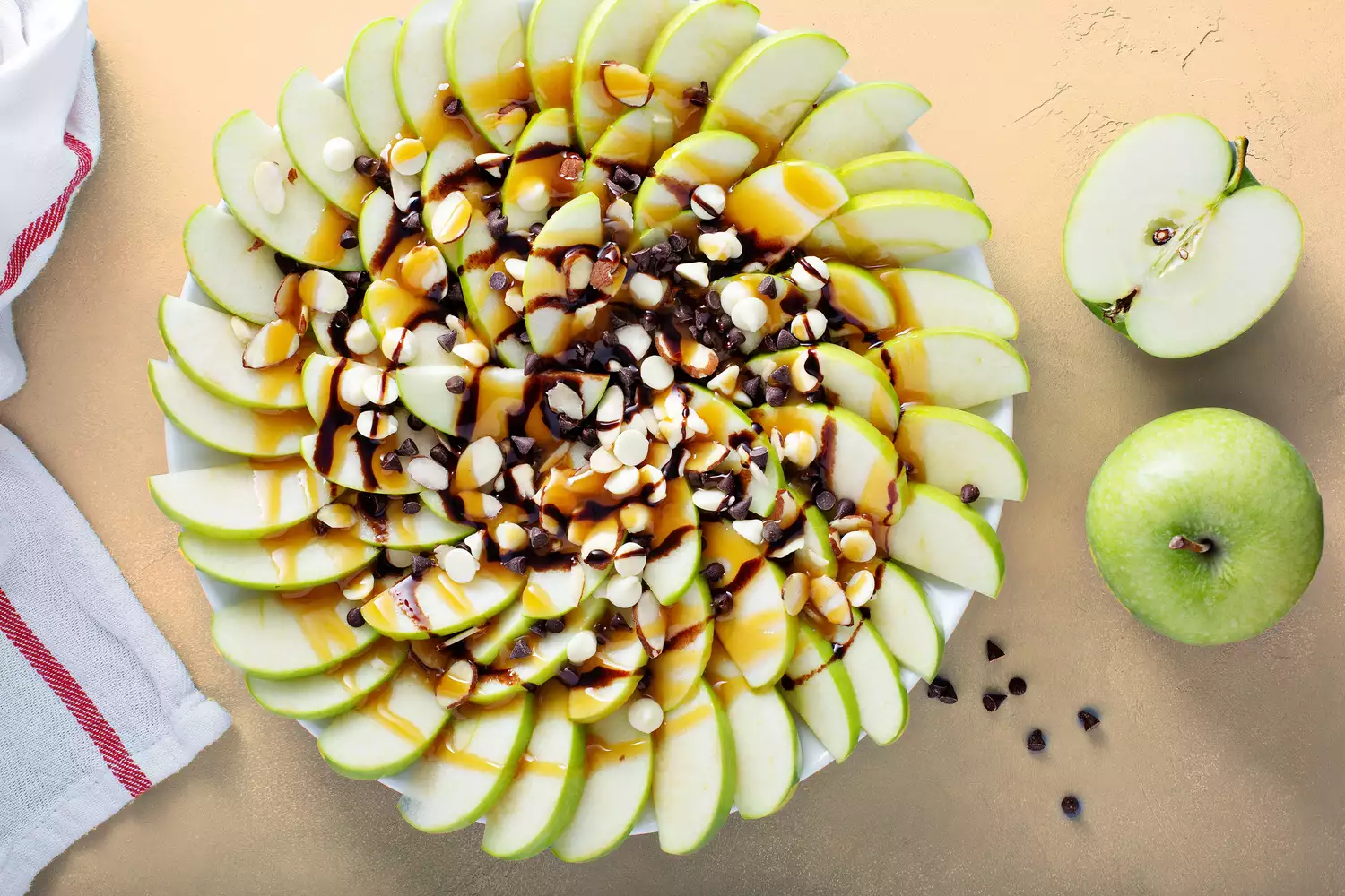 carmel apple nachos